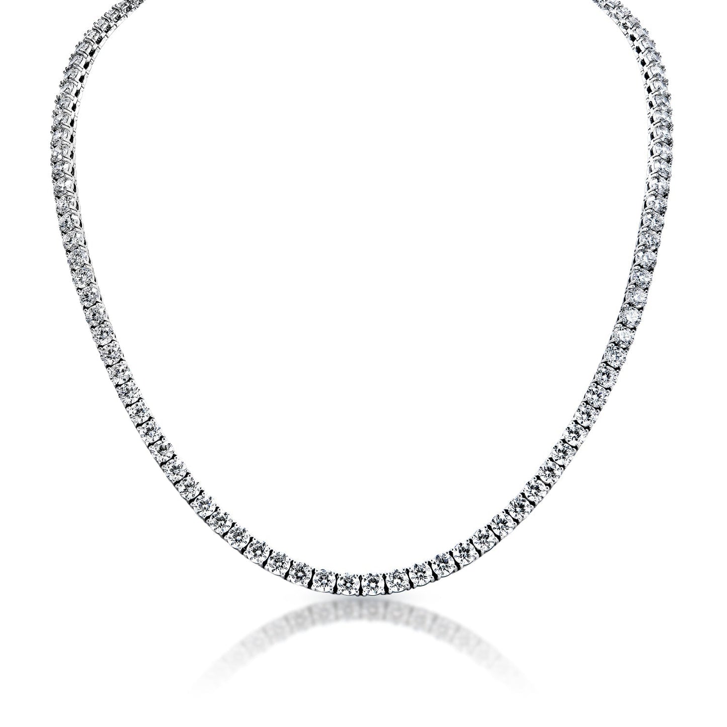 41 Carat Round Brilliant Lab Grown Diamond Tennis Necklace