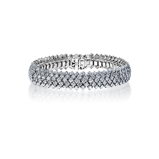 11 Carat Round Brilliant Cut Diamond Bracelet 