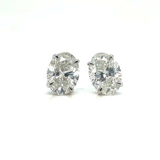 Oval Diamond Earrings