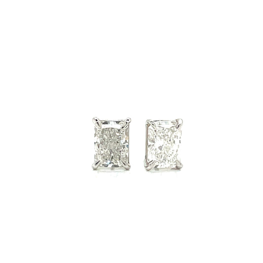 Rectangle cut Diamond earrings