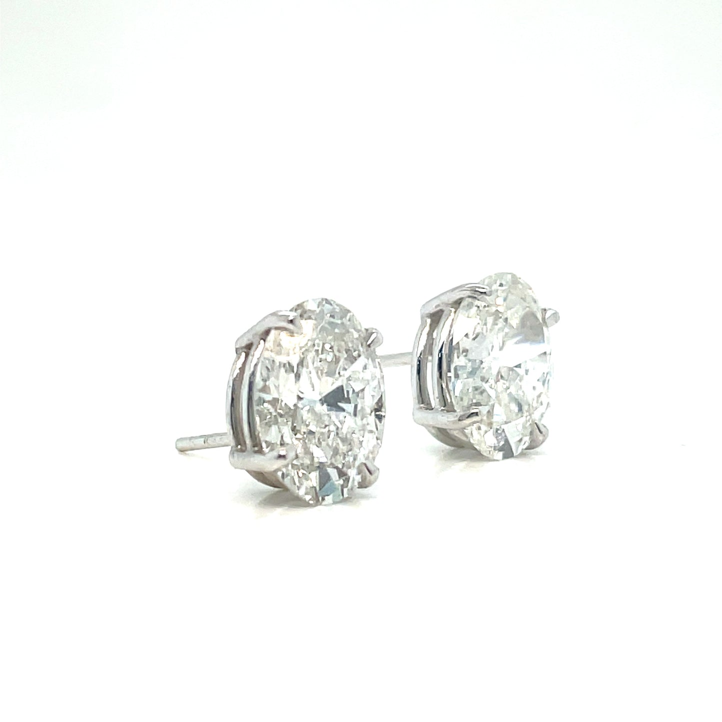 Oval Diamond Earrings